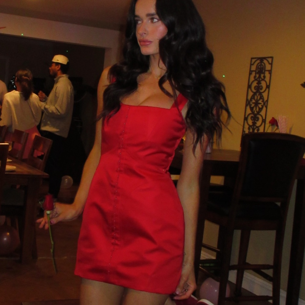 KHY red satin corset mini dress - Picture 5 of 5